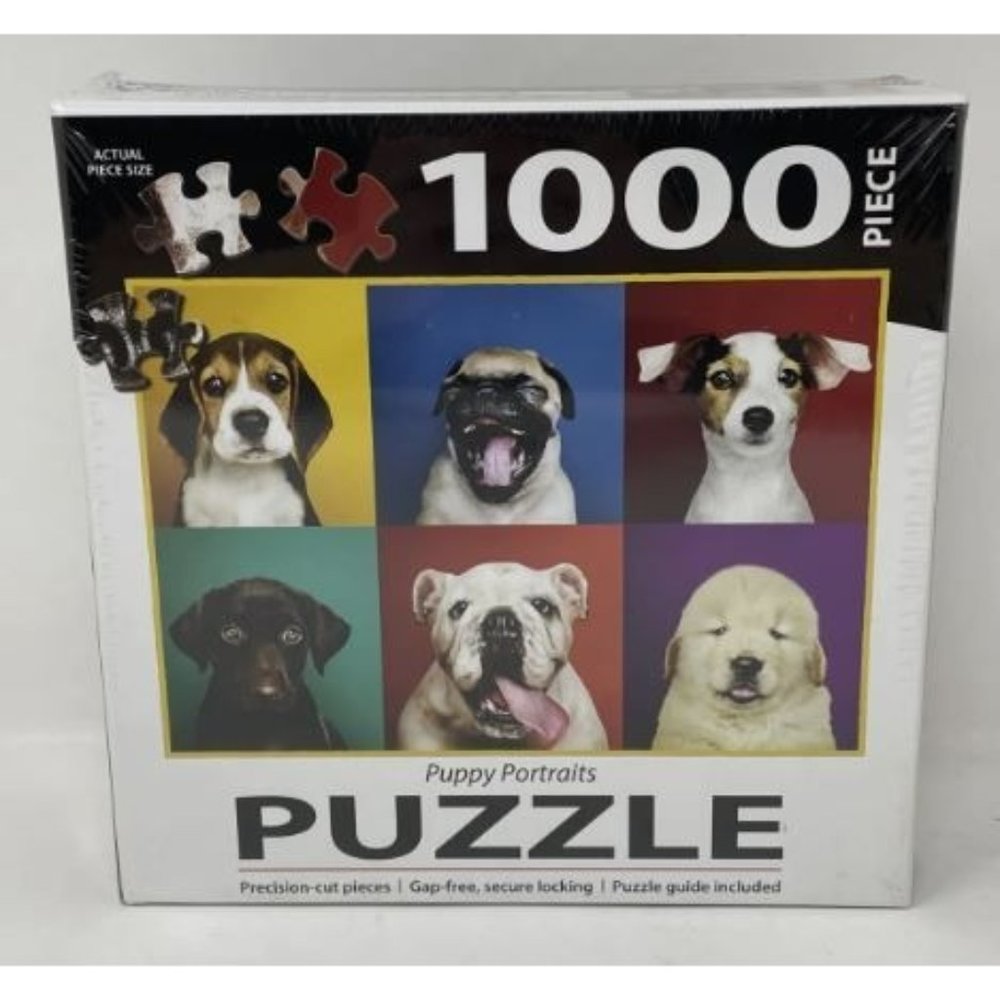 NEW CUTE Turner Licensing 1000 piece Jigsaw Puzzle Puppy Portraits Dogs Smiling!